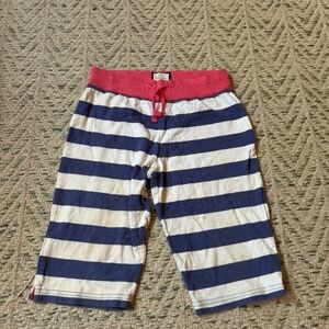 Mini Boden blue and white striped shorts Girls size 8